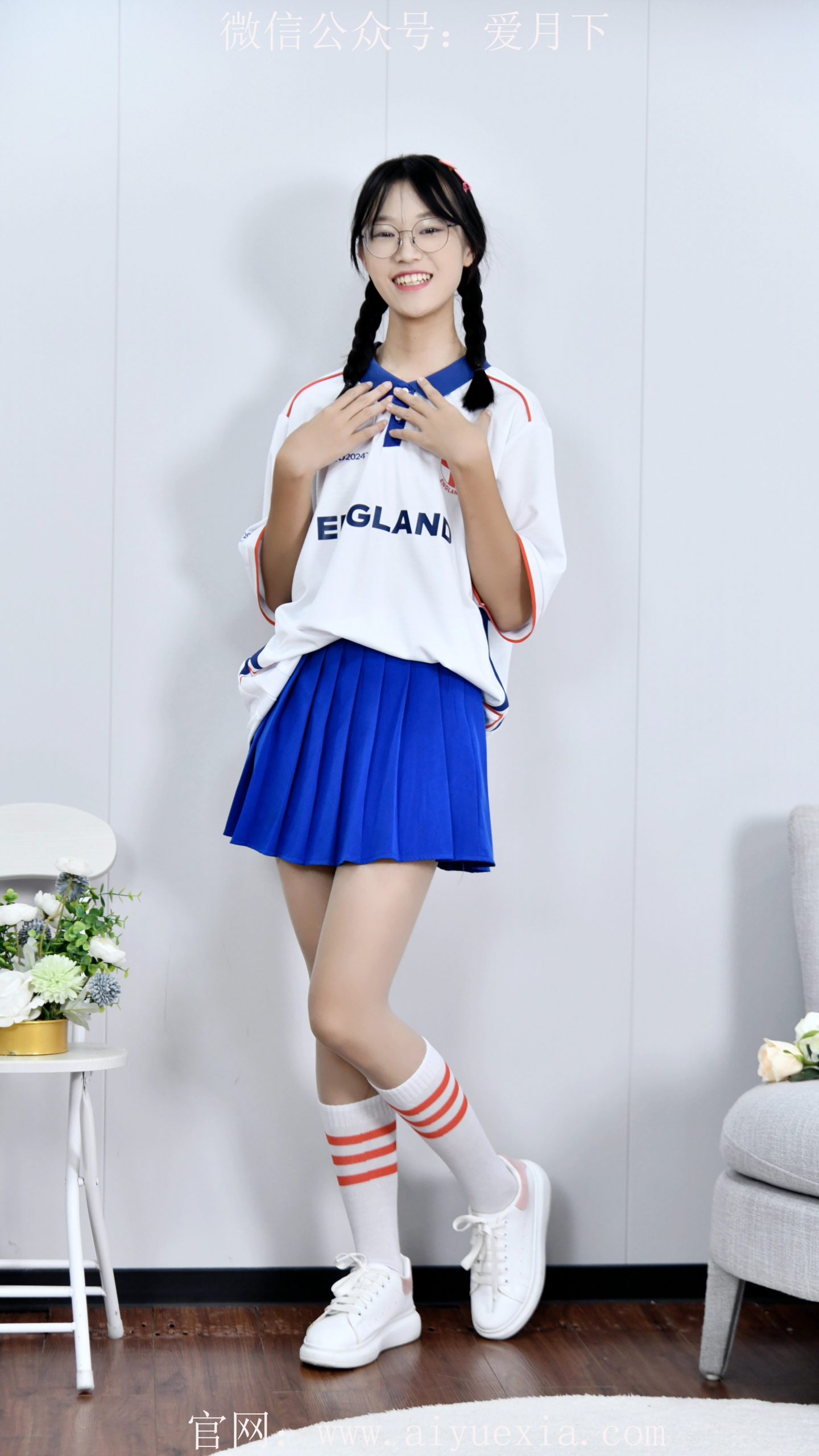573/小念~【球衫少女】球衣搭百褶，足赛元素融日常，少女活力满格！