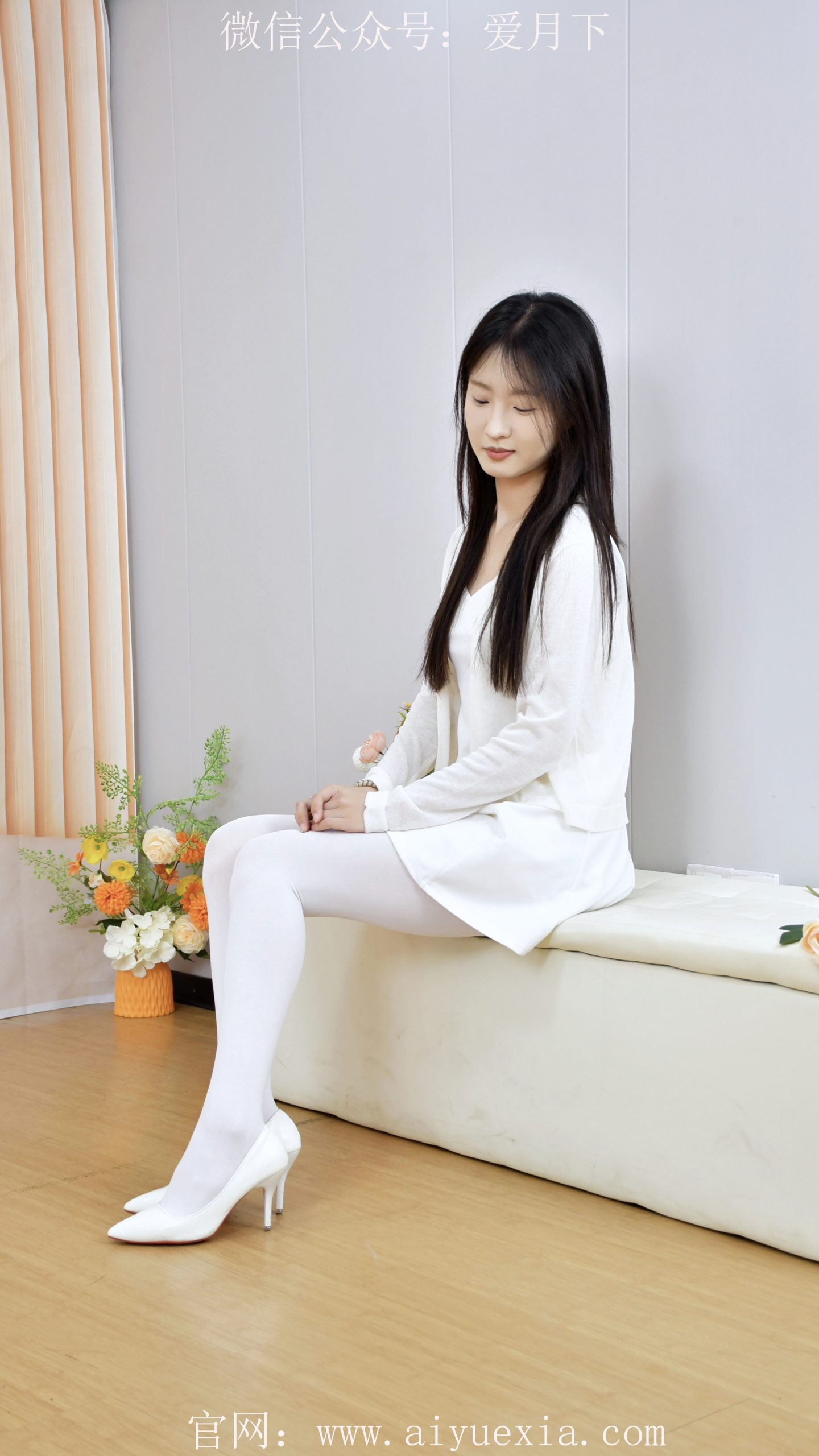 610/月月~【白裙白袜】白裙裹身，白袜衬足，白鞋曳清姿。