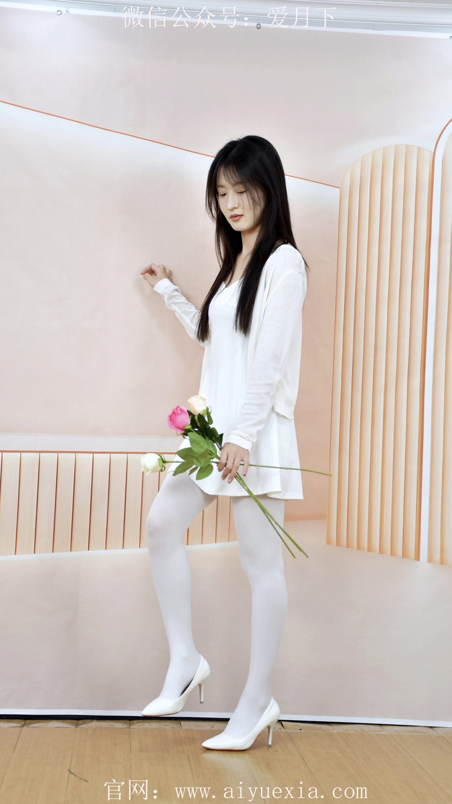610/月月~【白裙白袜】白裙裹身，白袜衬足，白鞋曳清姿。
