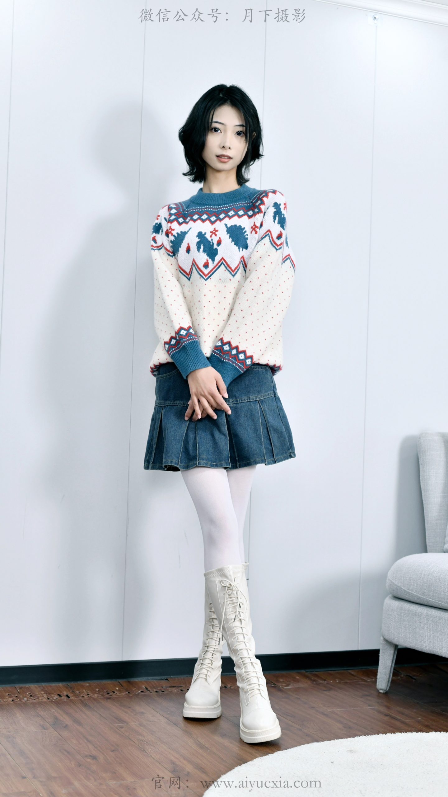 688/斯文~【文艺女神】白袜承闲意，花与温柔共栖迟。