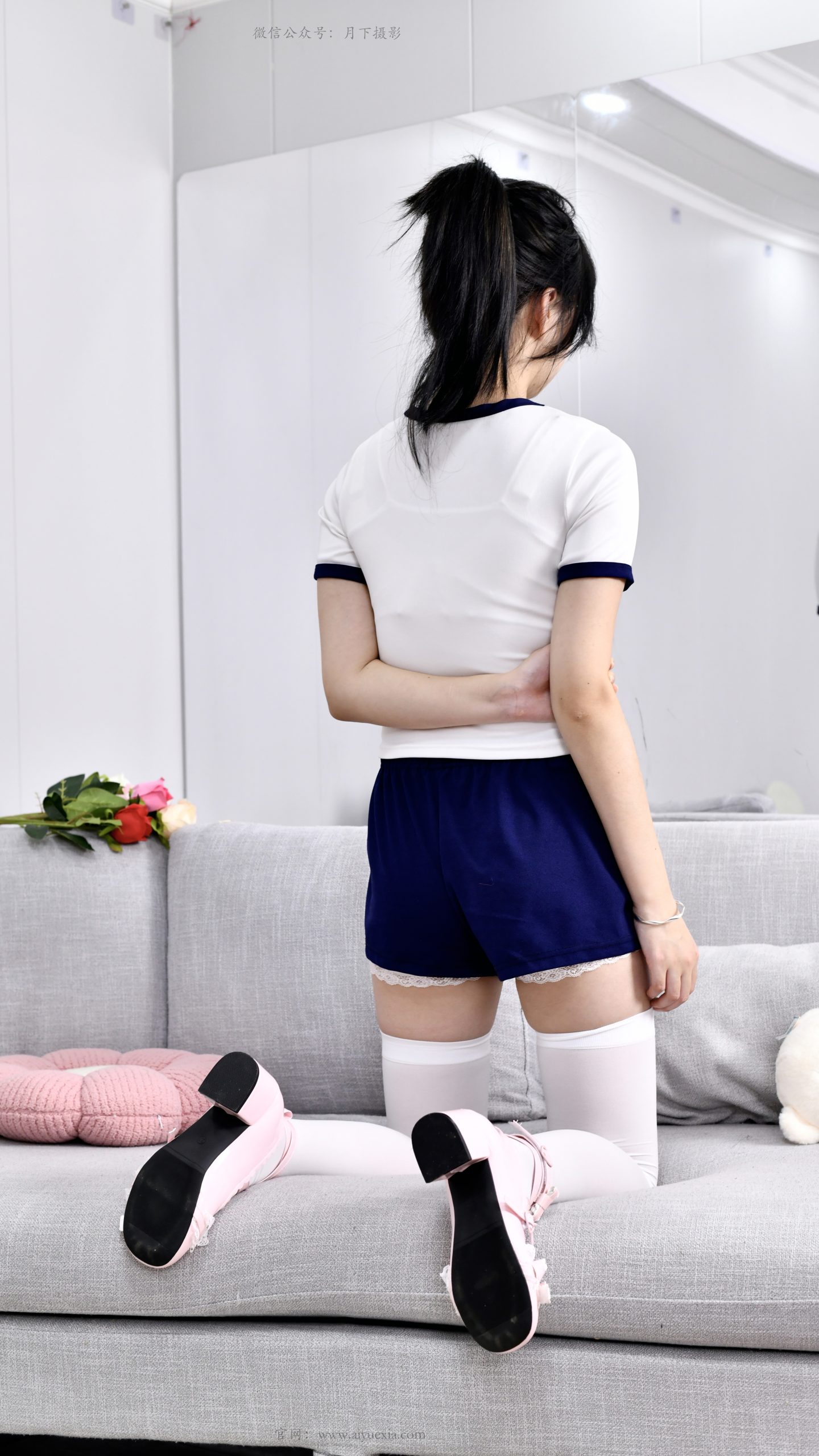 698/岁岁~【体操服】搭配白色大腿袜，元气感满满呀。