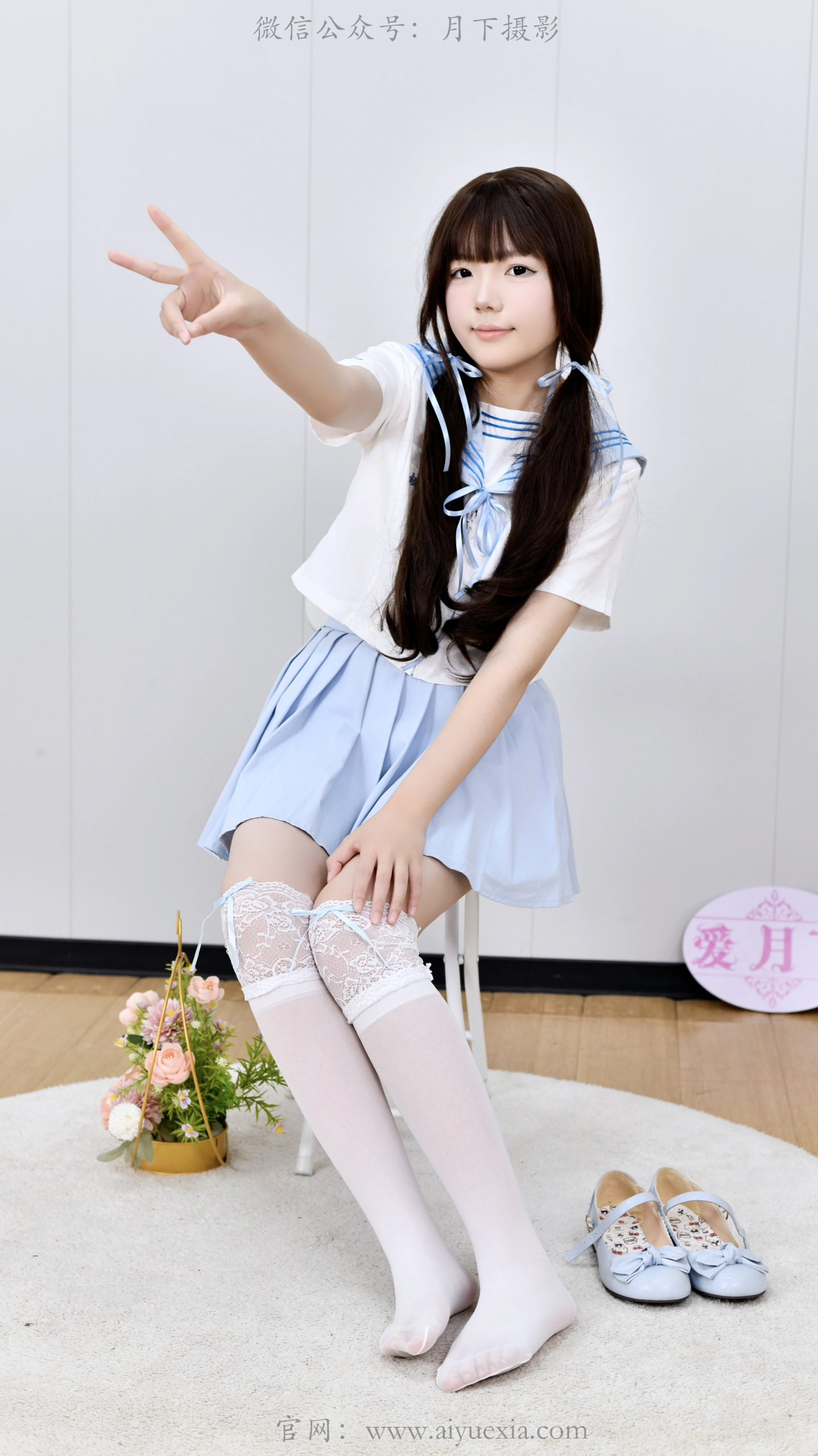 701/泡芙~【蓝色少女】蓝白色得水手服，少女的灵动非常治愈呀。