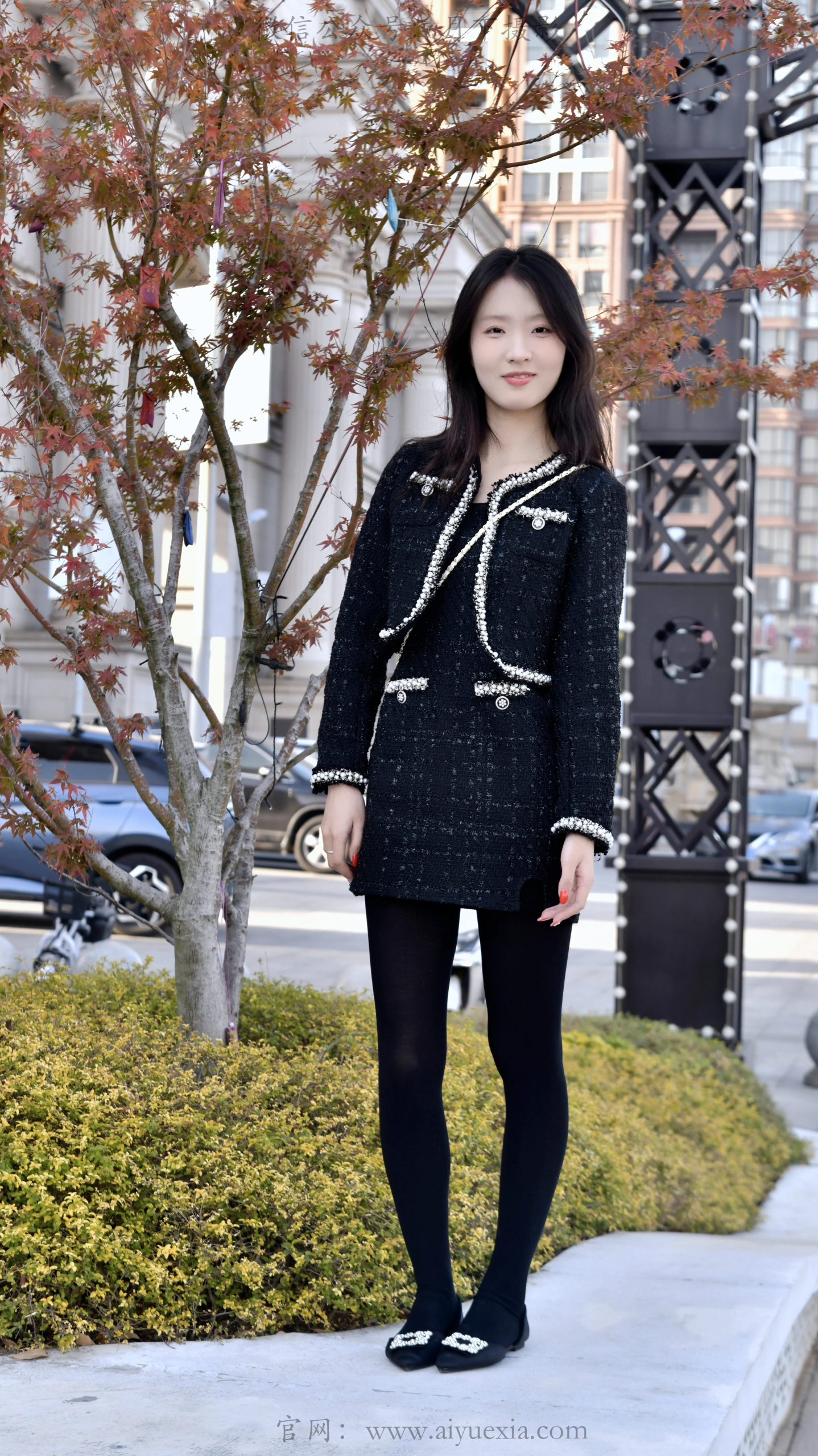 759/月月~【香风雅韵】黑丝小香风，街拍定格都市优雅通勤风。