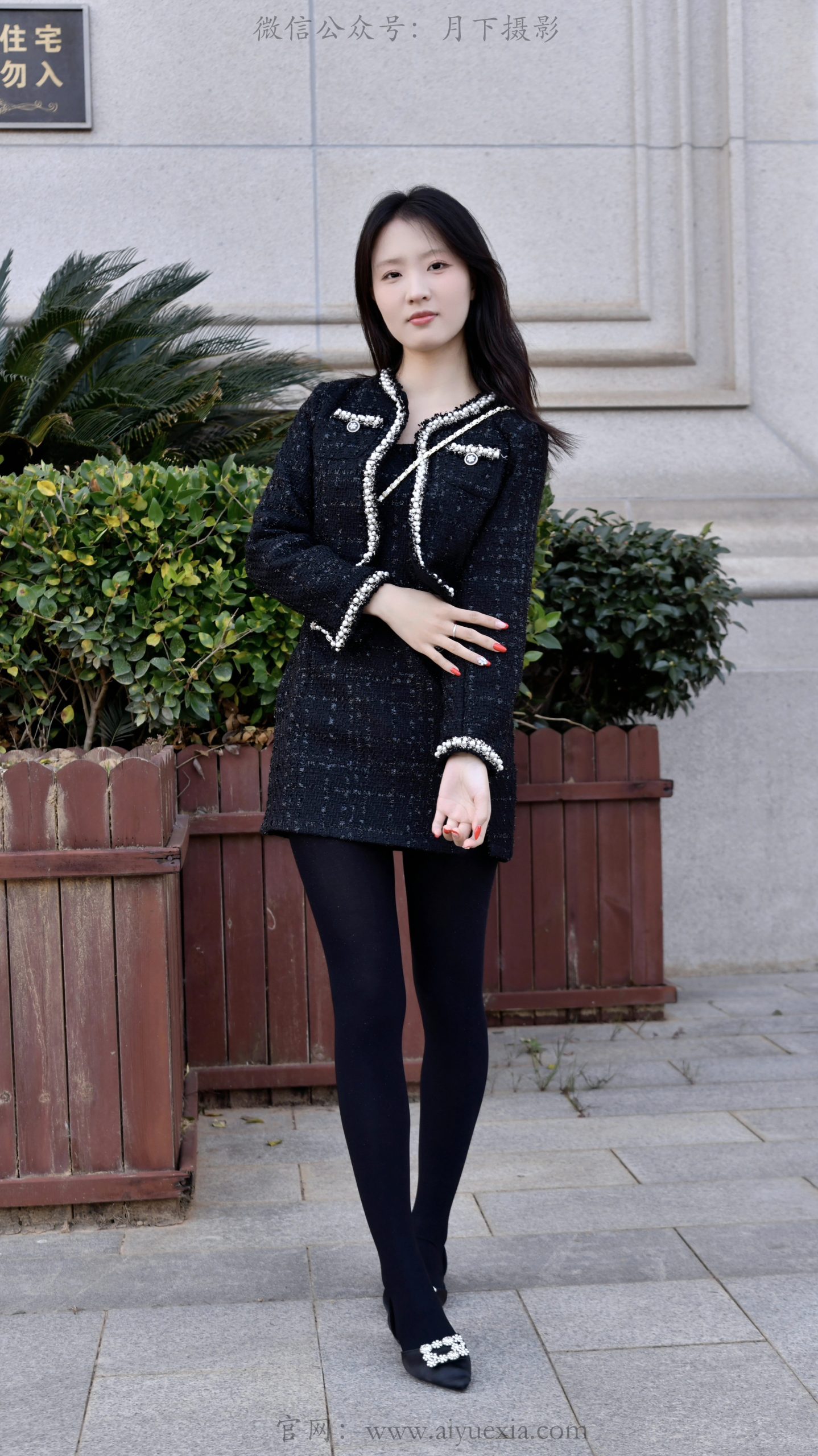 759/月月~【香风雅韵】黑丝小香风，街拍定格都市优雅通勤风。