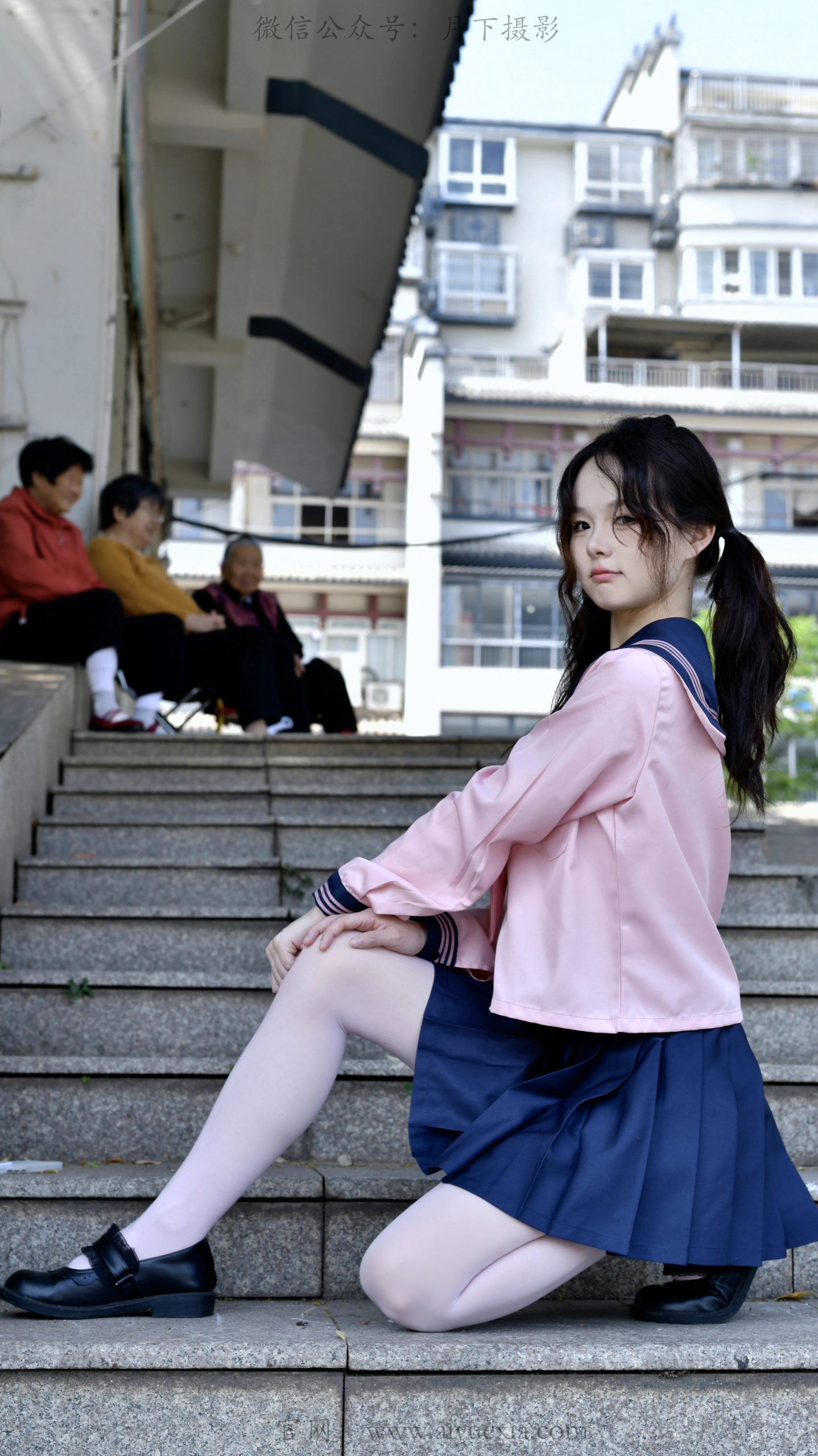 772/江江 ~【粉系JK】粉蓝水手服映绿意，粉袜玛丽珍藏少女元气。