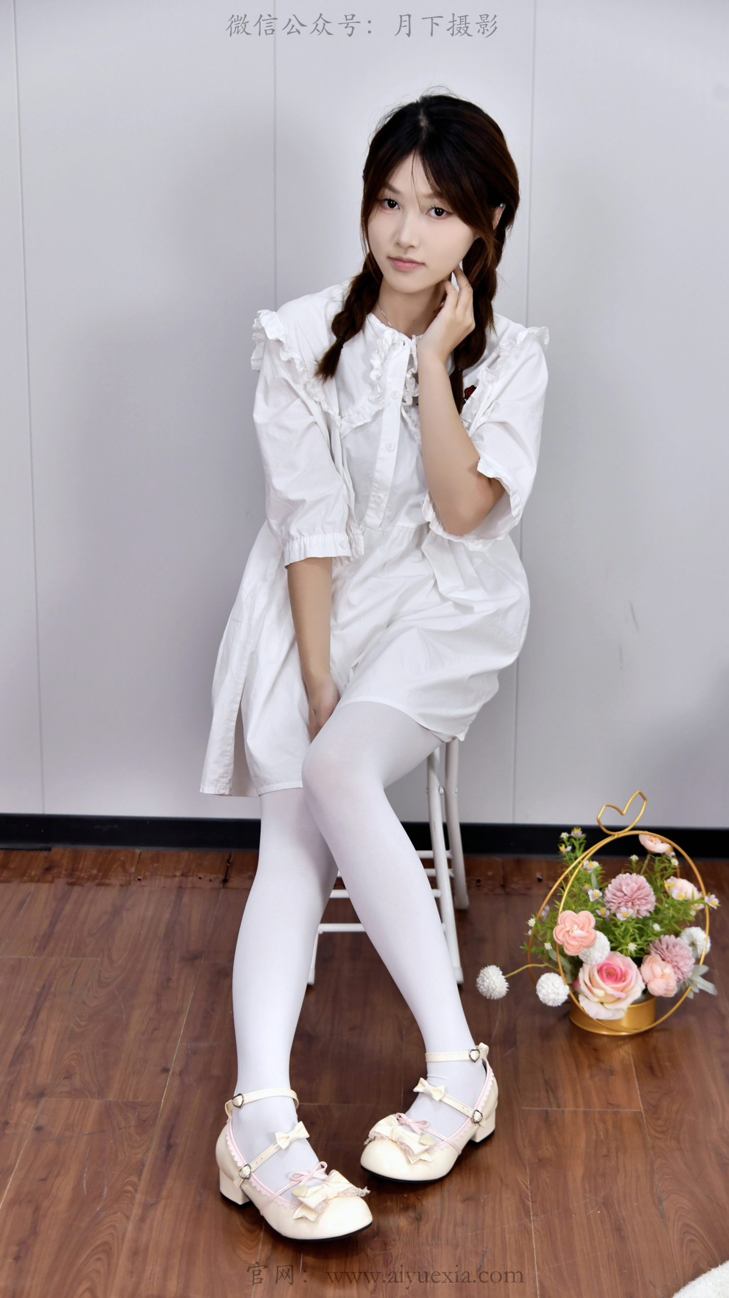 777/夏夏 ~【纯白软萌】白裙白袜映柔光，蝴蝶结鞋藏少女心。