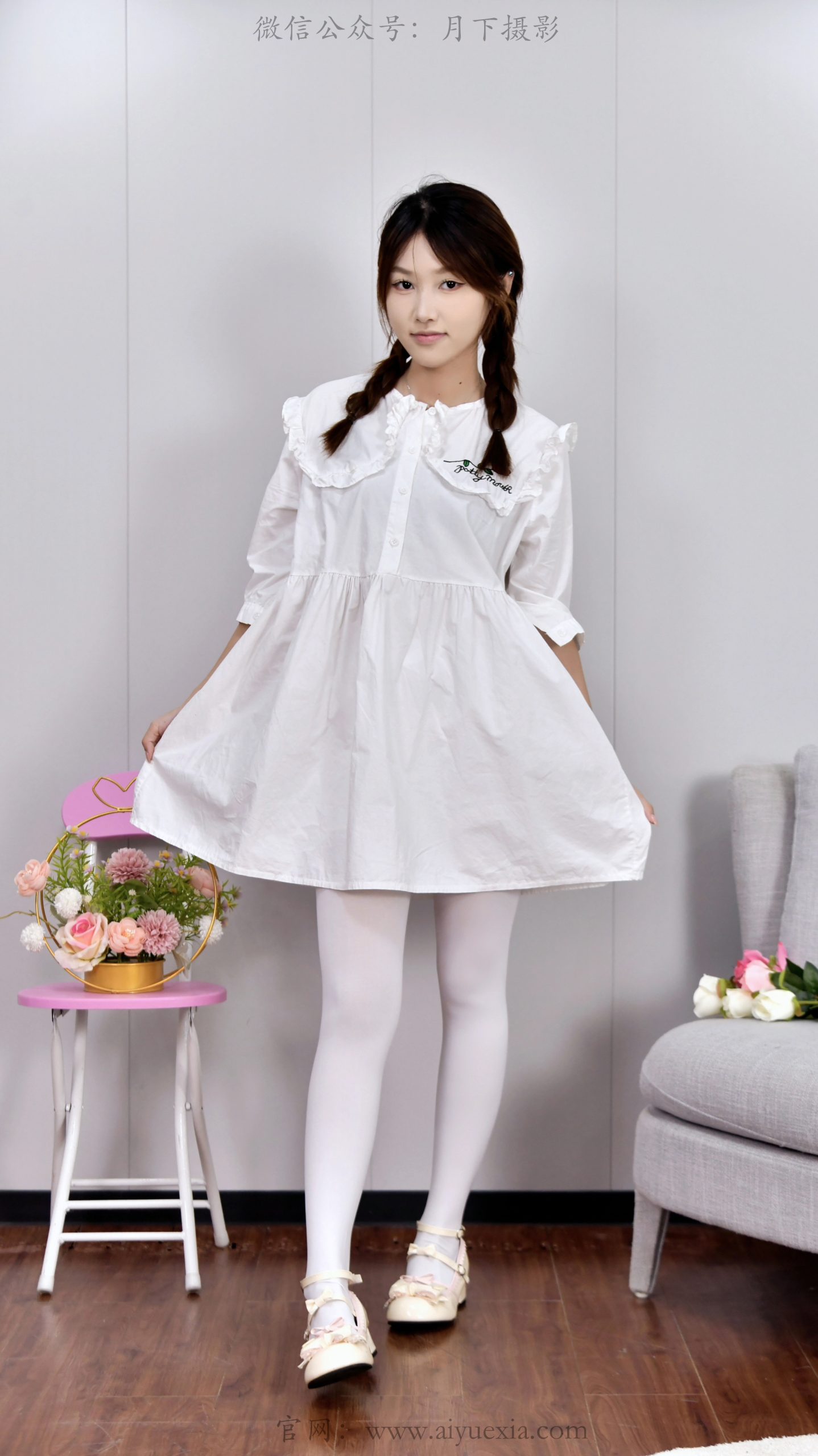 777/夏夏 ~【纯白软萌】白裙白袜映柔光，蝴蝶结鞋藏少女心。