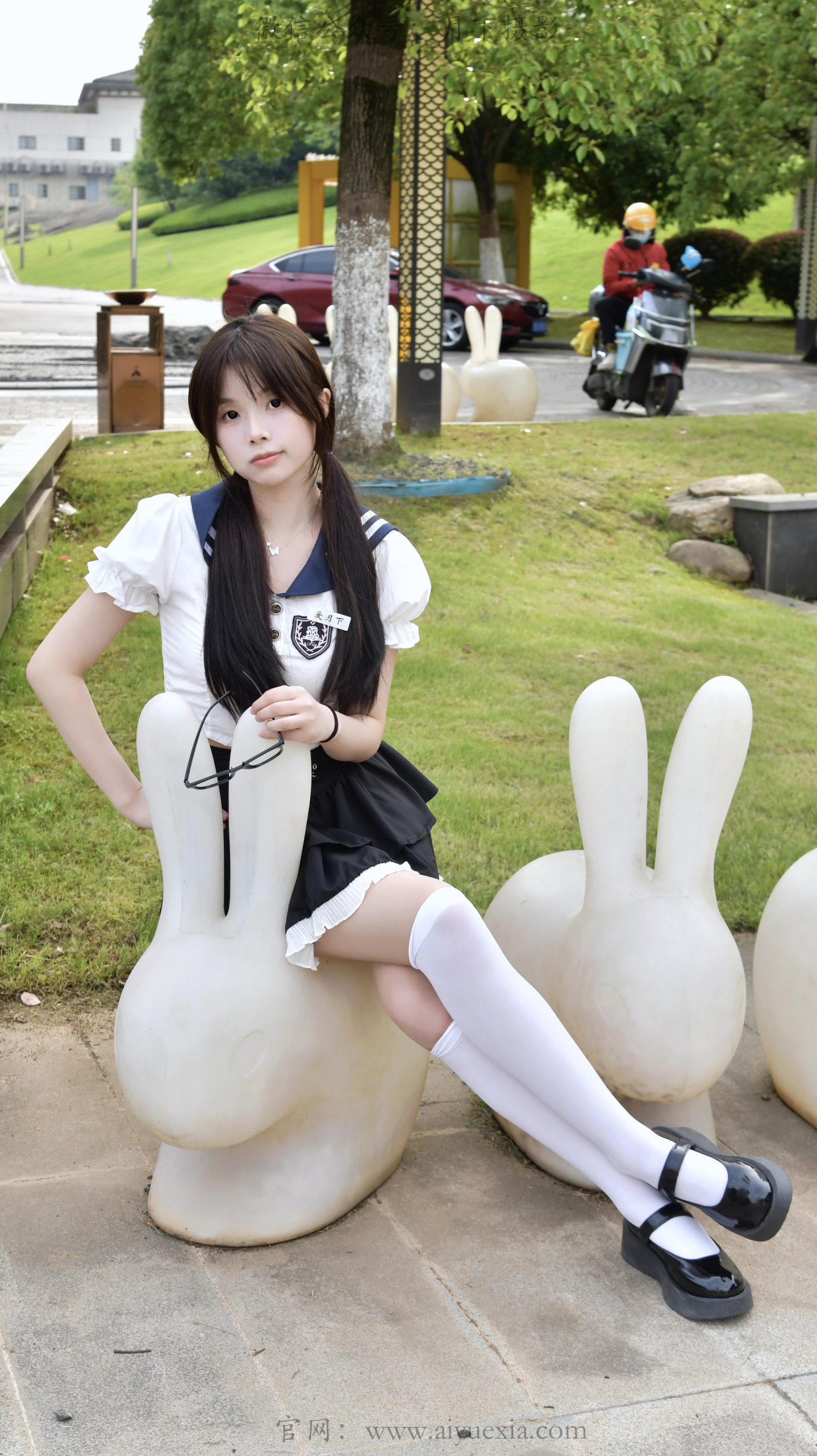 791/兔兔~【林间甜妹】林间清风光影里，JK少女尽显元气娇俏。