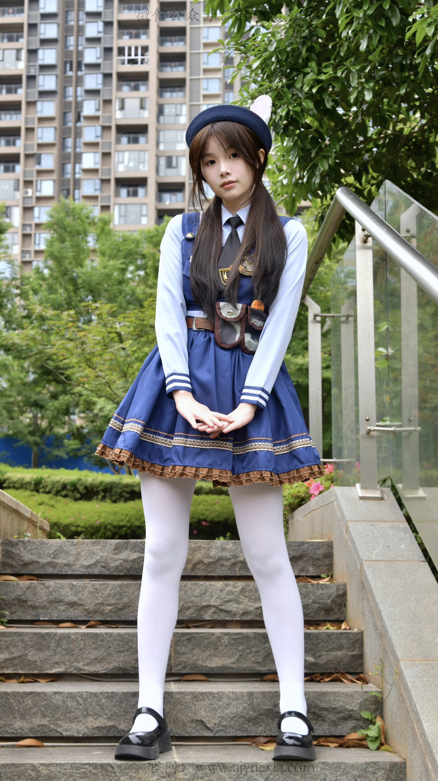 796/兔兔~【森系甜妹】林间学院风穿搭，叠袜软履藏满少女清甜。