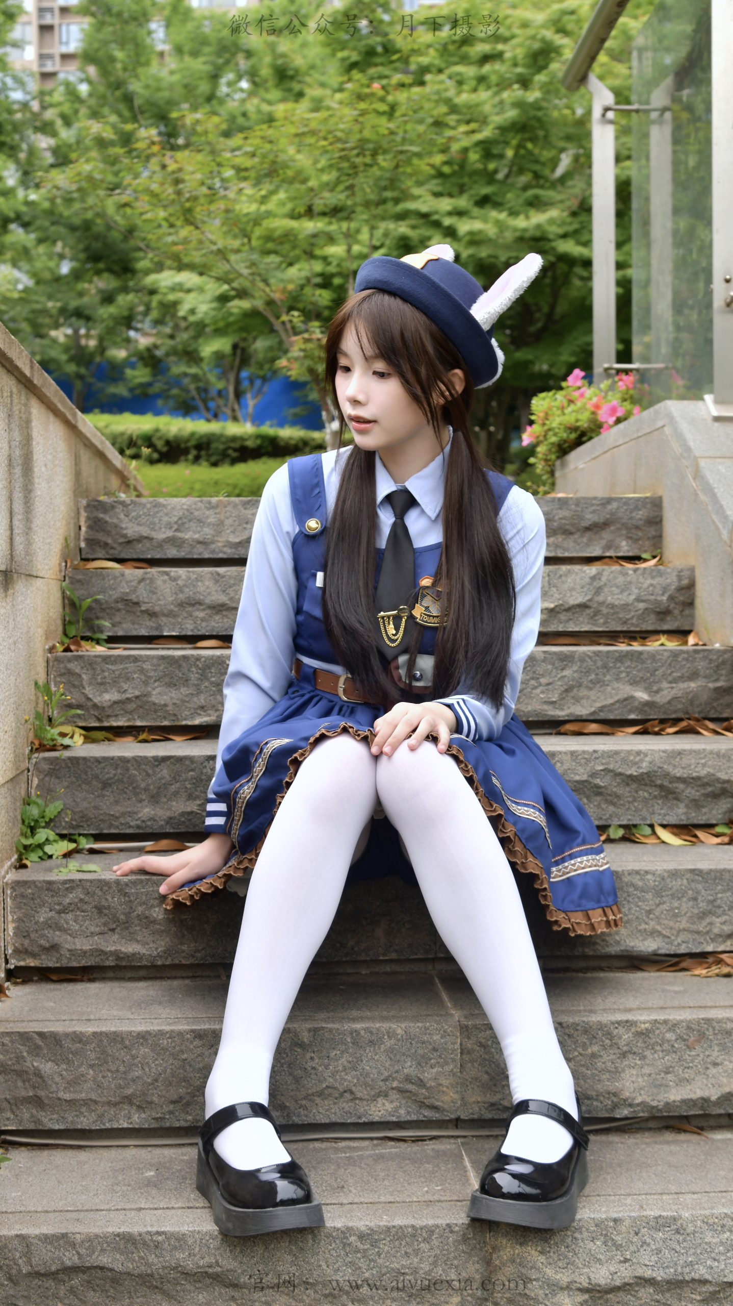 796/兔兔~【森系甜妹】林间学院风穿搭，叠袜软履藏满少女清甜。