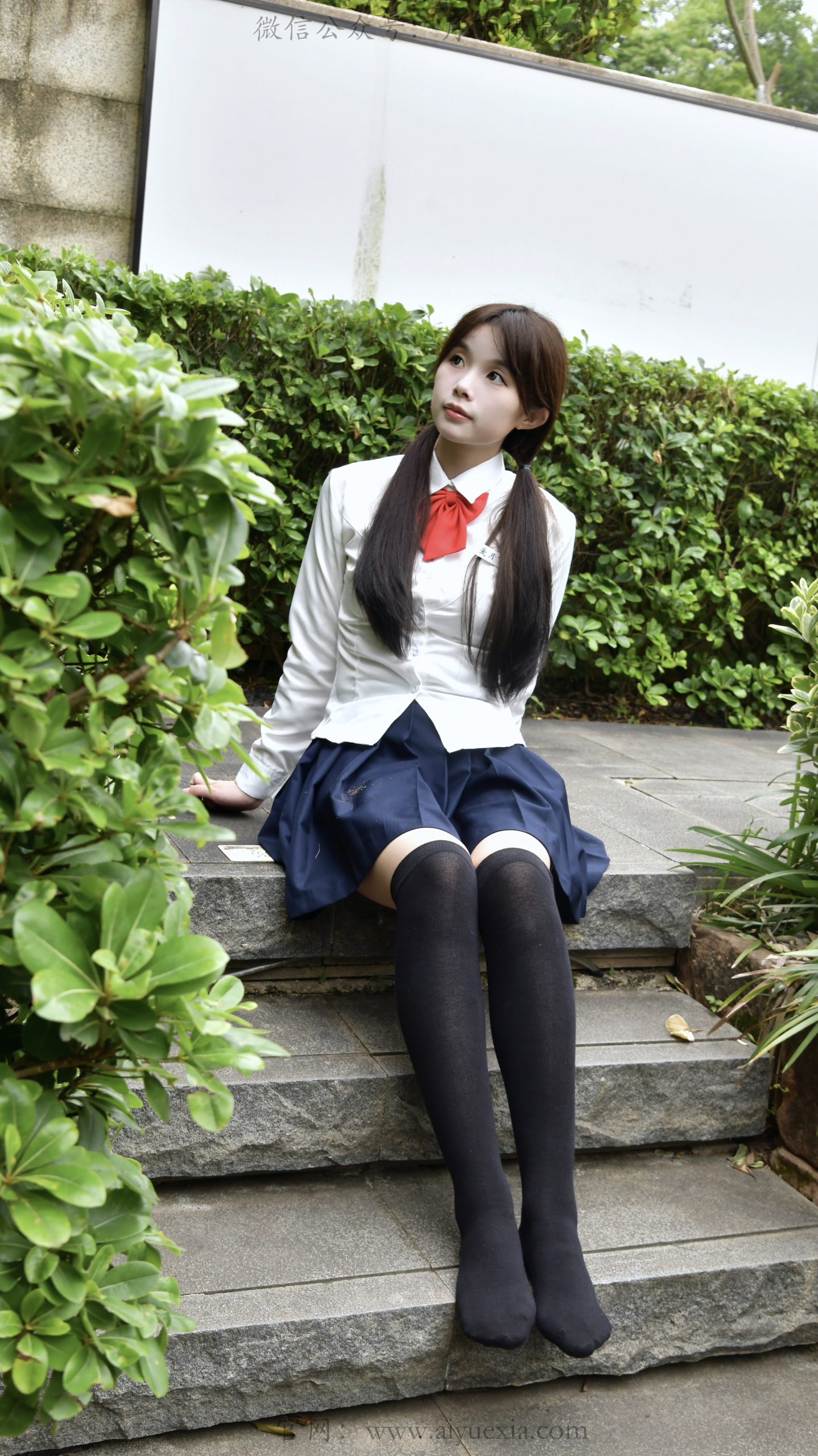 801/兔兔~【青阶JK】林间阶前着JK，软履长袜漾少女元气。